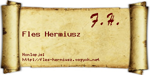 Fles Hermiusz névjegykártya